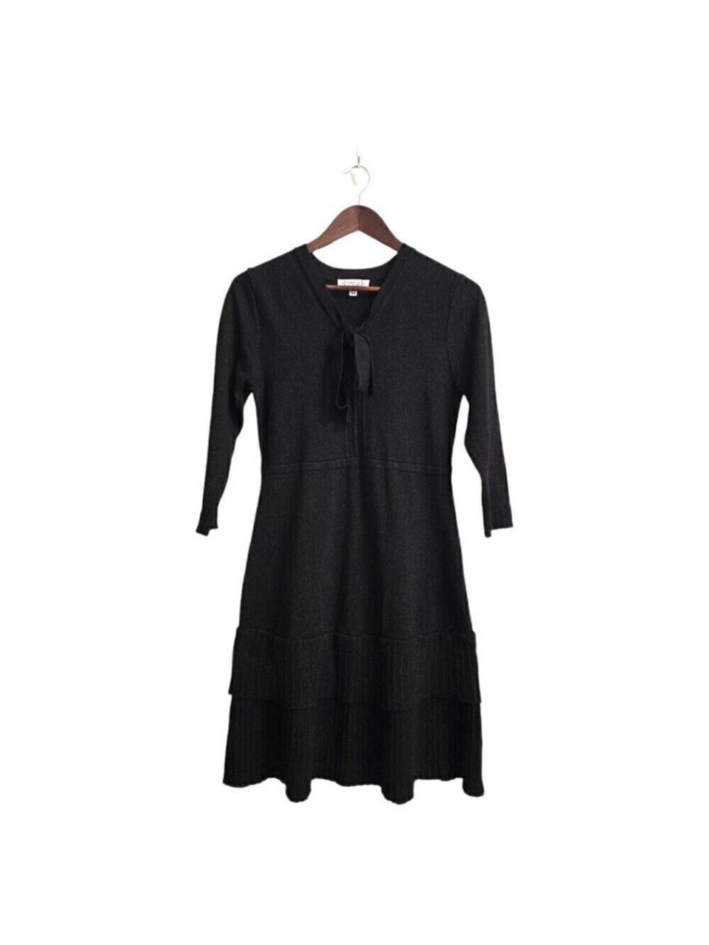 Nanette Lepore Gabriella Sweater Dress In Very Pretty Black Sz M